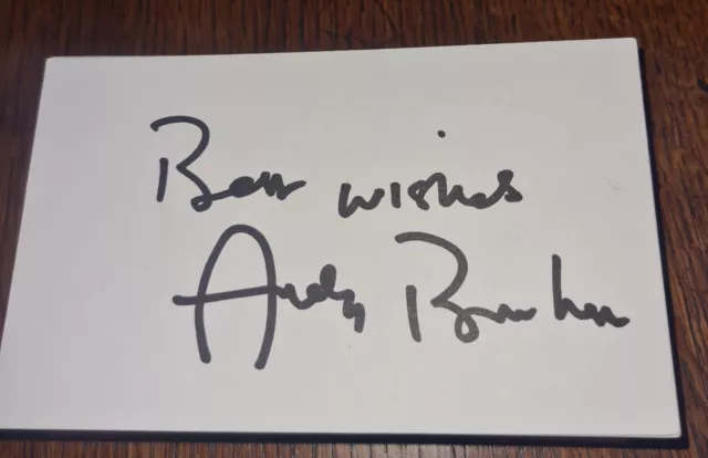 Mayor Andy Burnham Hand Signed 5 X 3 White Card Labour Party Exact Proof