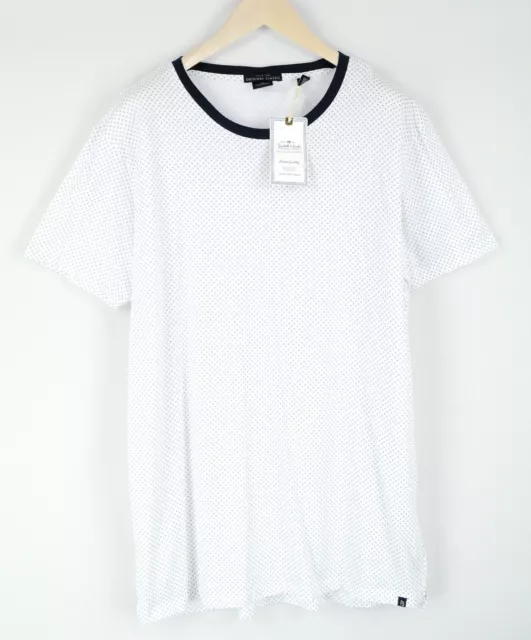 Scotch & Soda Ams Couture 2XL Uomo T-Shirt Cotone Bianco Pois Manica Corta