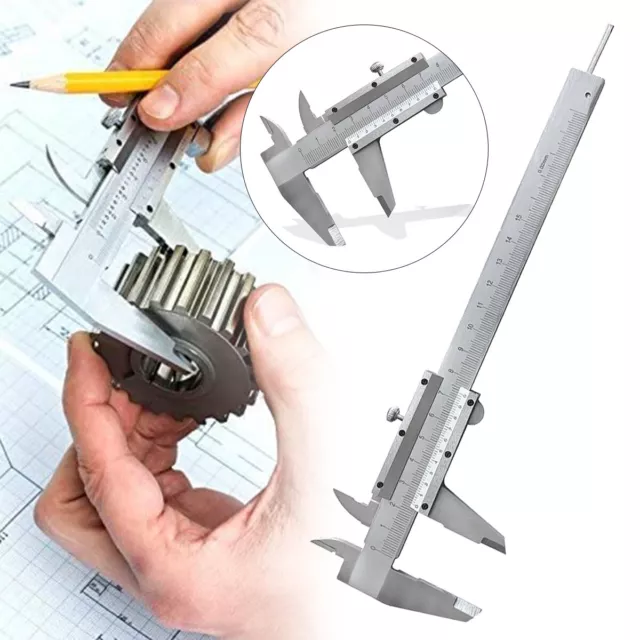 6" 15cm Vernier Caliper Gauge Micrometer Ruler Measuring Tool Stainless Steel