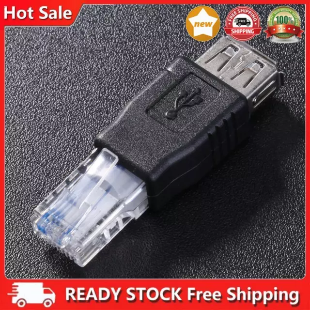 Crystal Head Ethernet RJ45 Male to USB Female LAN Network Cable Converter