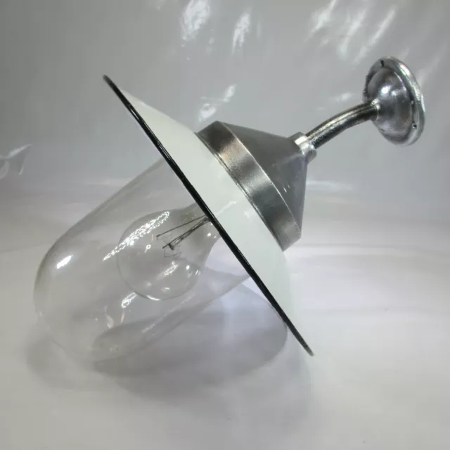 Hoflampe Art Deco Glaskolben Antik Wandlampe Industrie Design Antik Fabriklampe