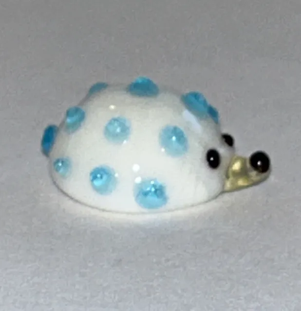Miniature Tiny Lampwork Flame Hand Blown Glass Hedgehog Porcupine Figurine New