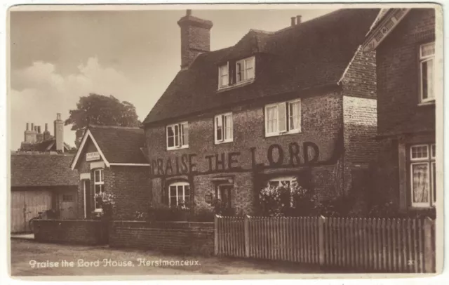 Vintage Postcard Praise the Lord House Herstmonceux West Sussex