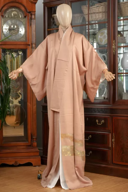 Dear Vanilla Japanese Silk Tomesode Kimono Women's Authentic Japan Made Vintage