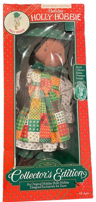 Vintage Holiday Holly Hobbie Collector's Edition Rag Doll & Ornament in Box