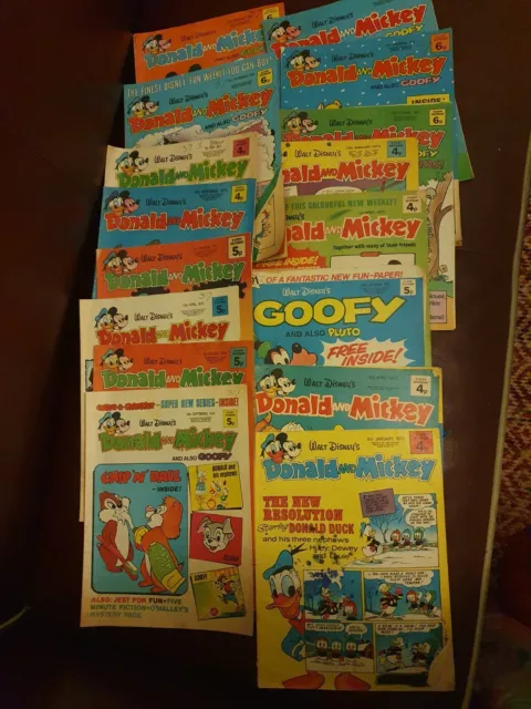 Donald and Mickey Comics X 17 (1972-75), Krazy X 1 (1976), Knockout X 1 (1972)