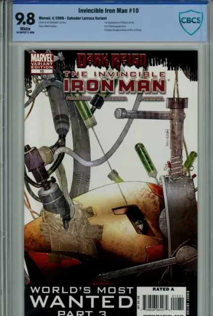 Invincible Iron Man Vol 1 10 Larroca Variant CBCS 9.8 (2009)