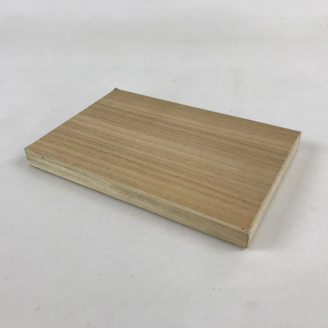 Vintage Japanese Wooden Lidded Storage Box Inside 19.5x12.5x1.5cm Long Flat X25