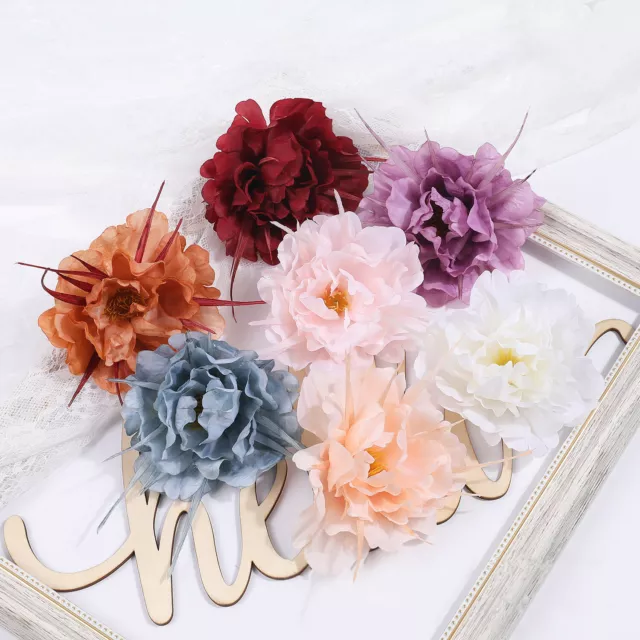 10X Large Peony Artificial Silk Flower Heads Party Wedding Bouquet Garland Decor
