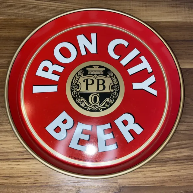 Vintage Original 1950's Iron City Beer (11 3/4 inch) Beer Tray Excellent Cond