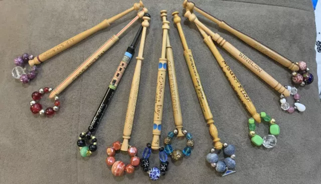 Lace Making Bobbins X 10- AGMs, Lace Guild And More