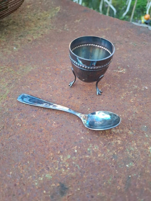 Coffret Coquetier Et Cuillère Létang Rémy – Inox – Made In France – Années 1960/70