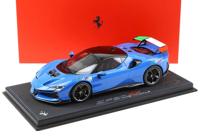 Achetez P18238A-VET - Bbr 1:18 BBR Ferrari Sf90 Xx Spider Azzurro Dino E Giallo With Showcase P18238A-VET ( - Véhicules de route