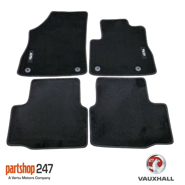 Ezycare Tailored Black Carpet Floor Mats For Vauxhall Astra K Mk7 2015+ 4pc Set