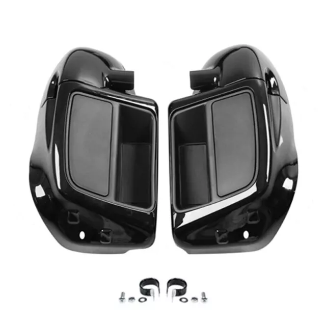 Black Lower Vented Leg Fairing Glove Box For Harley Davidson Touring 2014-2023