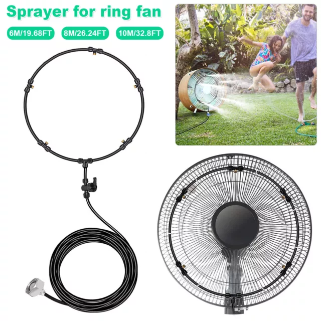 6M 8M 10M Misting Fan Kit Cool Patio Water Mister Spray Kit For Outdoor Garden