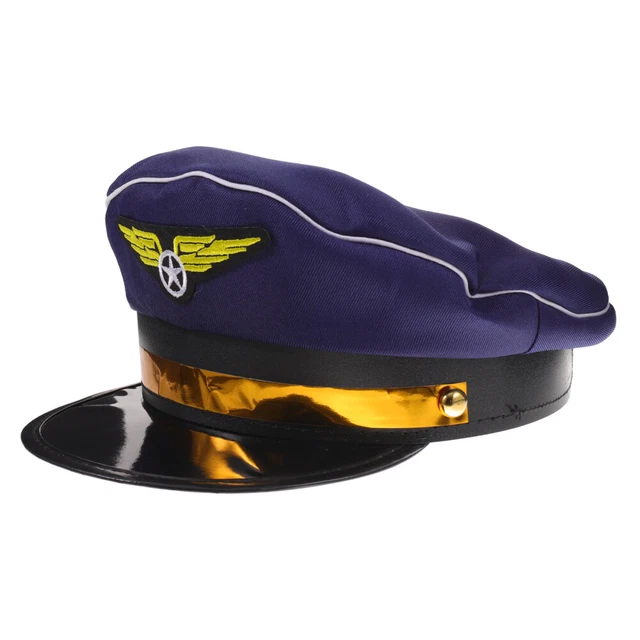 Cosplay Costume Hat Airplane Hôtesse Hat Stewardess Hat Steward Cosplay Hat for