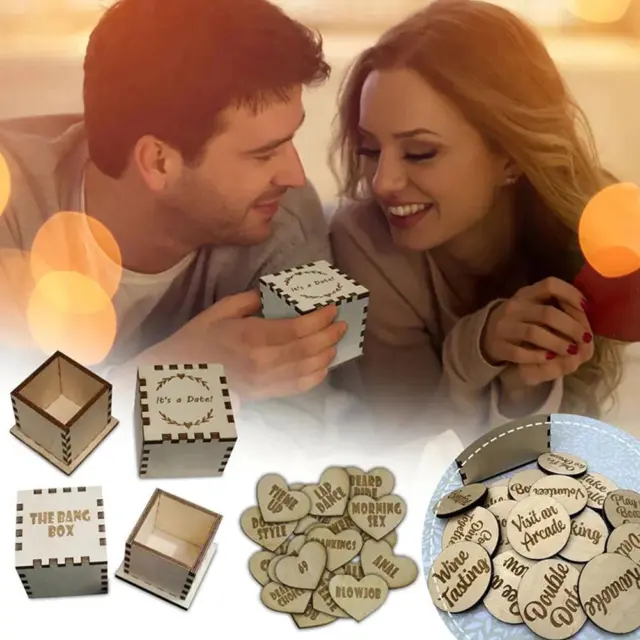20pcs/set Couples Date Night Activity Funny Token Wooden Pleasure Game Cards UK