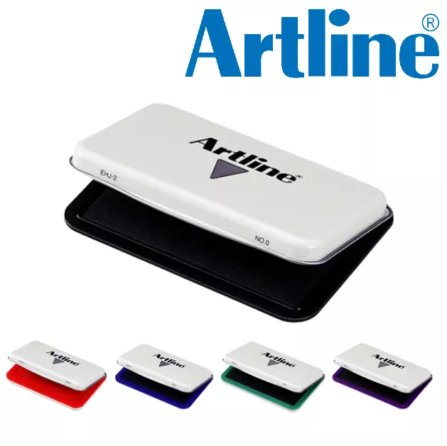 Artline Stamp Pad EHJ-2 No.0 EHJ-3 No.1 EHJ-4 No.2 Black Blue Red Green Purple