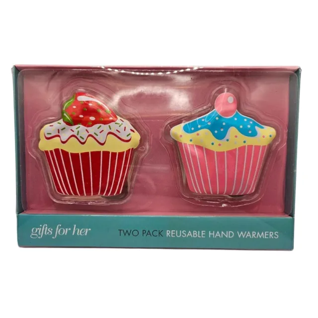 Reusable Hand Warmers Cupcake GIFT 2 PACK Pocket Gel Love Cake