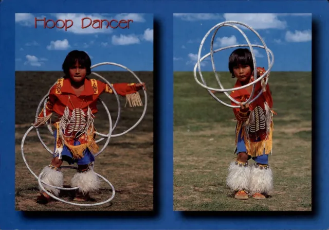 Native American Nakota LaRance Hoop Dancer costume ~ unused postcard sku807