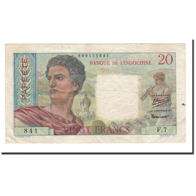 [#562296] Billet, Tahiti, 20 Francs, 1951-1963, Undated, KM:21a, TTB+