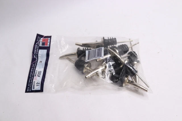 (12-Pk) Spill-Stop Chrome Liquor Pourer 285