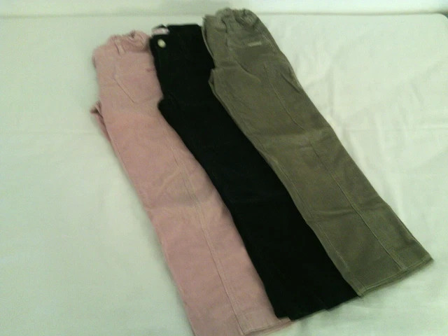 Lotto abbigliamento per bambina 6-7 anni stock set di 3 pantaloni in velluto