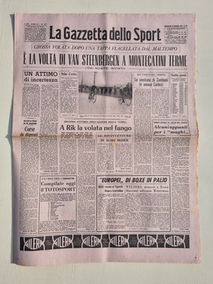 SCORTICHINI GAZZETTA DELLO SPORT 29 MAGGIO 1957 VAN STENBERGEN ALDO MOSER 