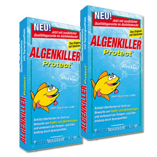 2x ALGENKILLER Protect Weitz 150 g für 20 m³ Koi Garten- Schwimmteich Fadenalgen