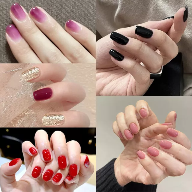 Autocollants Pour Ongles Colorés À Couverture Complète Autocollant Auto- ✿