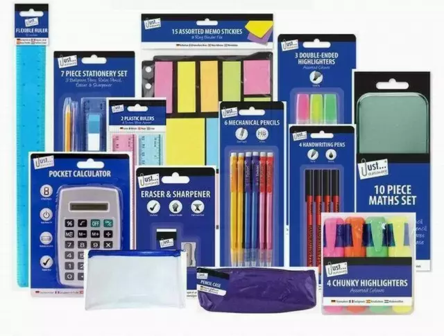 57 Pcs Back to School Value Stationery Set And Maths Set Student Office Pencil