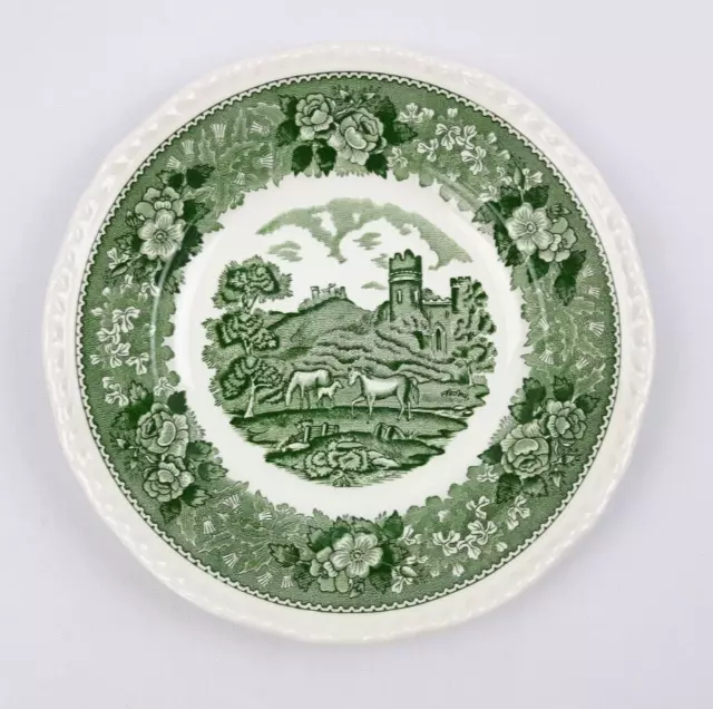 Adams English Scenic Green 21cm Salad Side Plate - Several Available - Vintage