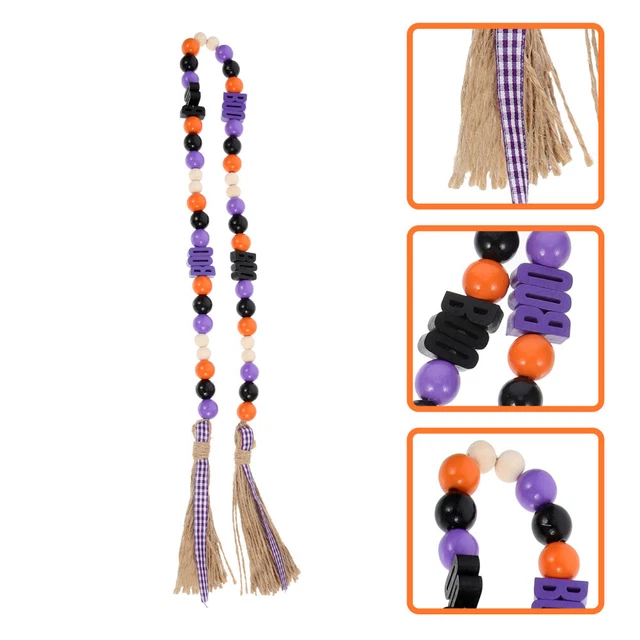 Halloween Quaste Holzperle Girland