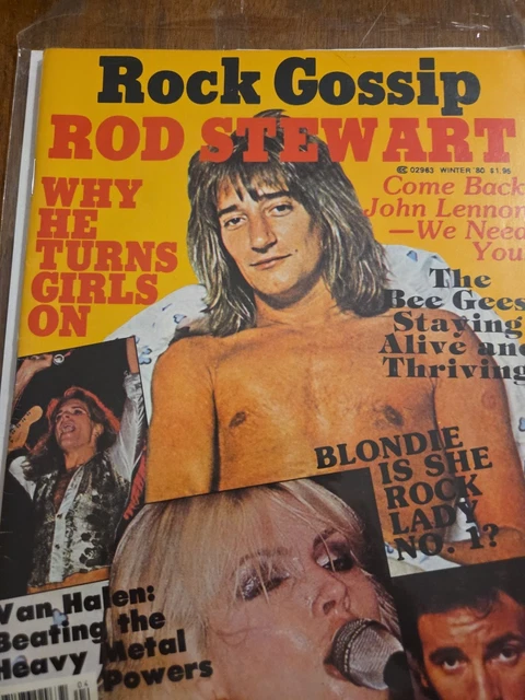 ROCK GOSSIP WINTER '80 Rod Stewart Blondie Van Halen Bee Gees £14.47