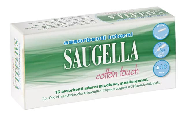 Cotton Touch Assorbenti Interni Super Saugella 16 Pezzi