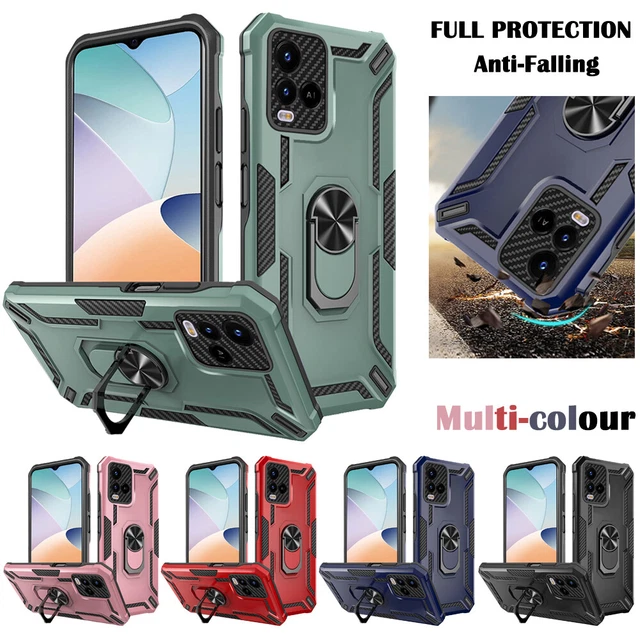 Heavy Duty Armor Magnetic Ring Stand Phone Case Cover For VIVO Y21S Y20 Y17 Y15