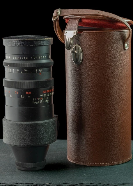 Meyer Optik Görlitz-Primotar 1:3.5/180 M42-Pulito-Clean-Custodia-Case-No Reserve