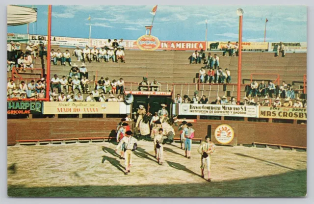 Acuna Mexico, Corrida de Toros, Bullfight, Vintage Postcard