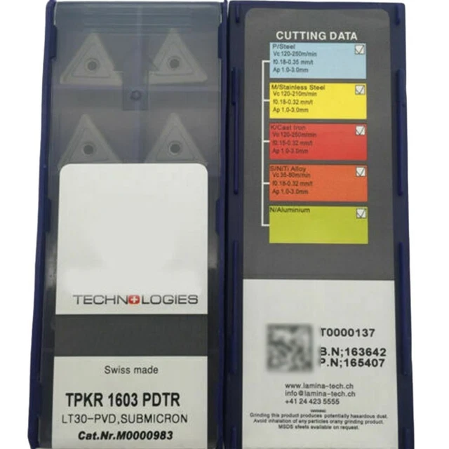 Reliable Tools for Metal Lathe 10PCS TPKR 1603 PDTR CNC Carbide Milling Inserts