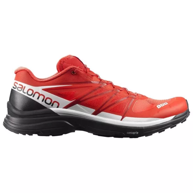 Salomon S-Lab Wings 8 Trail Running Shoe Sneaker (Mens 9.5 Womens 10.5), Red 3