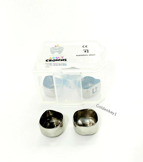 5Pcs 2#-7# Dental Permanent Molar Adult Crown Kit & Refills Stainless Steel
