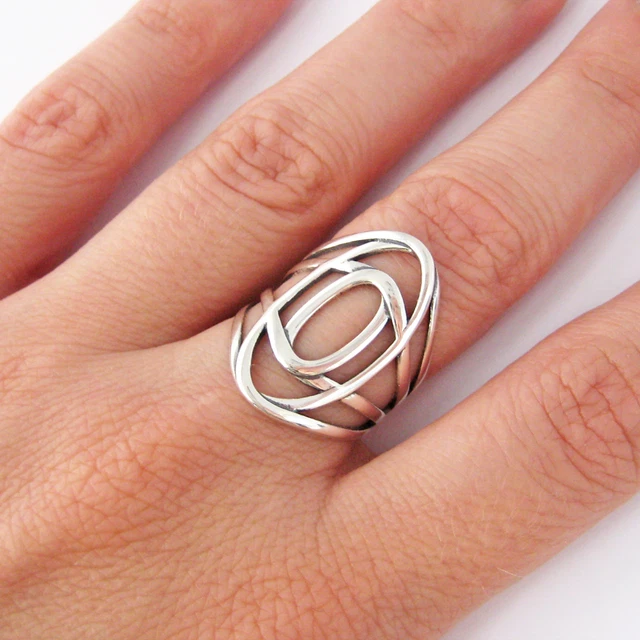 Bague Ajourée Argent Massif 925 Taille 54 - Neuf Avec étiquettes Femme