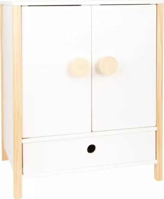 small foot Puppenschrank Little Button Flügeltüren 40 x 28 x 48 cm weiß B-WARE