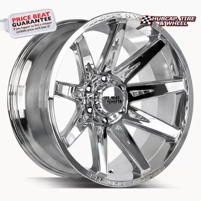 OFF ROAD MONSTER M25 CHROME - 20X10 - 5X127 BP, NEG 19MM Offset (1 Wheel)