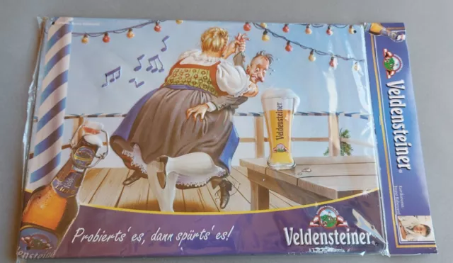 Veldensteiner Brauerei Werbeschild, Blechschild, neu und OVP