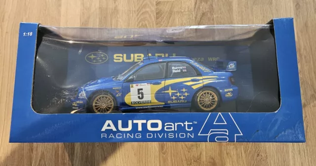 Autoart Subaru Impreza Rally Car Richard Burns And Robert Reid 1/18 Frog Eye.