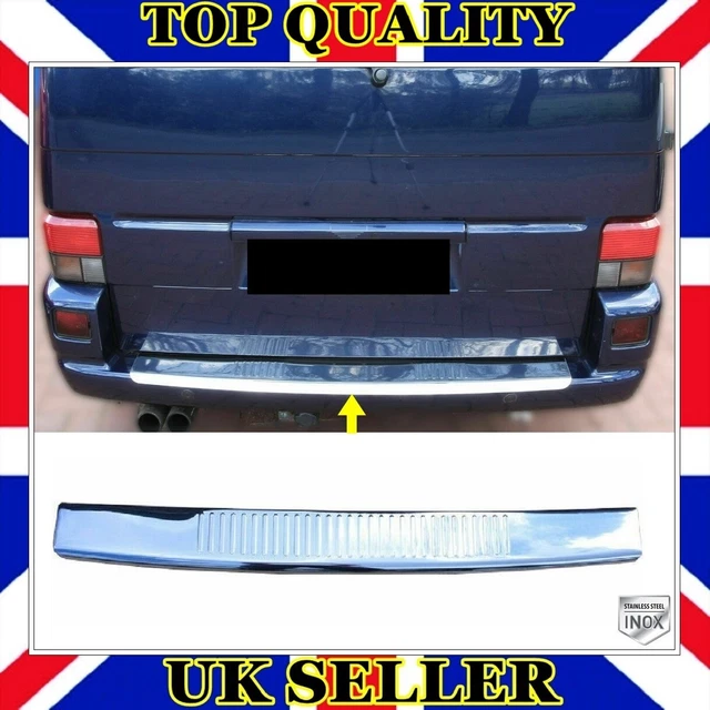 CHROME REAR BUMPER Protector GLOSSY For VW T4 TRANSPORTER CARAVELLE