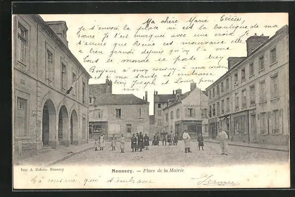 CPA Mennecy, Place de la Mairie 1903