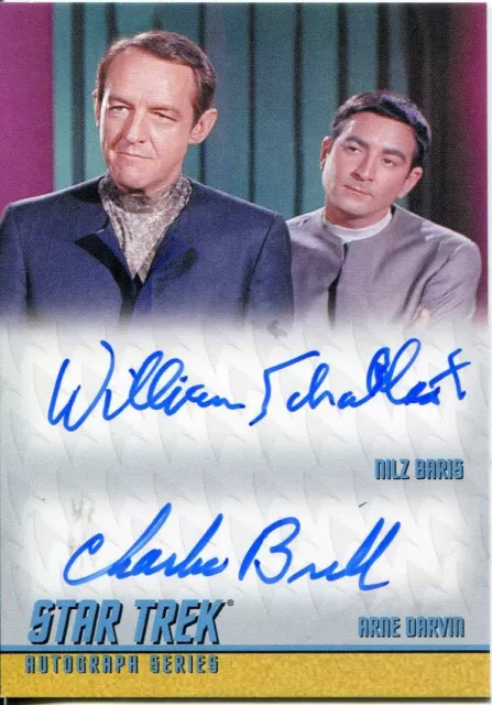 Star Trek Remastered TOS Dual Autograph Card DA16 Schallert / Brill